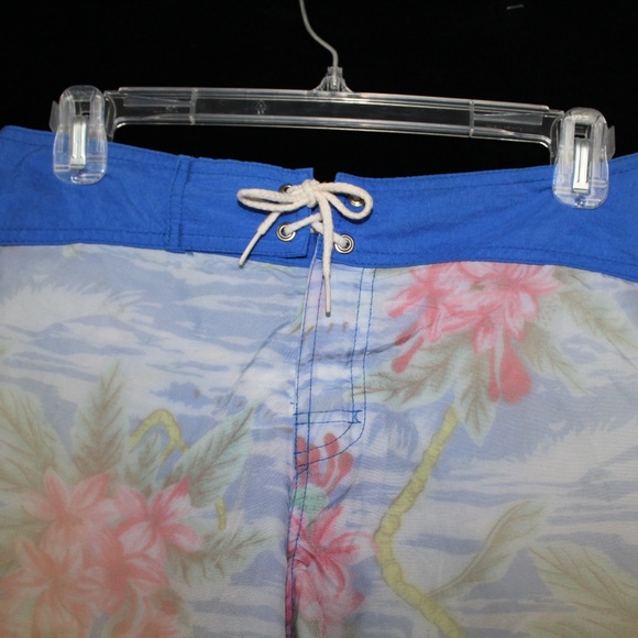 Zapp International nylon watercolor print shorts 5 - Picture 3 of 6
